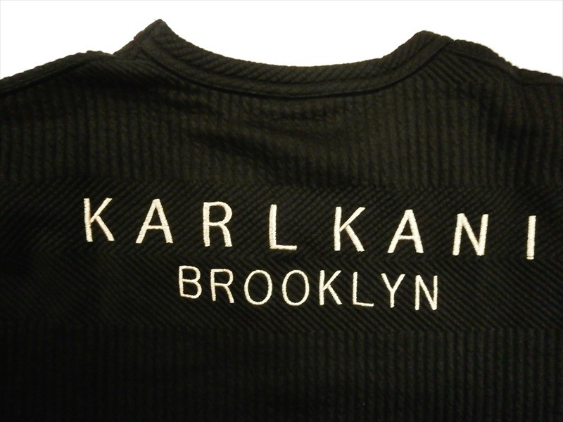 値下げしました！！ カールカナイフィッシングベスト ブラック Karl Kani カールカナイ 長袖Tシャツ 193K1119 膨れ ジャカード