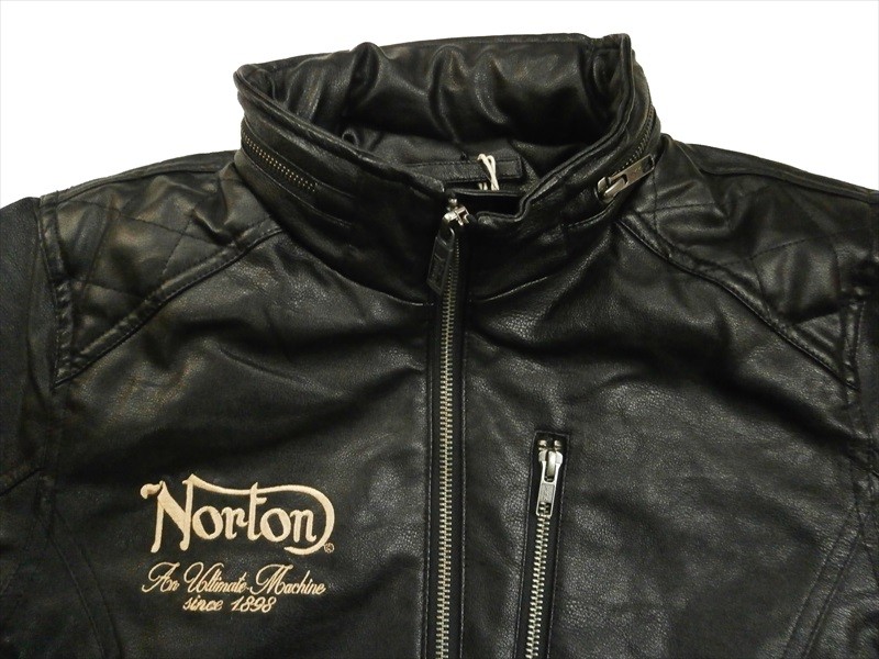 ノートン Norton ライダース 183N1601 ロゴ刺繍 PU(フェイク