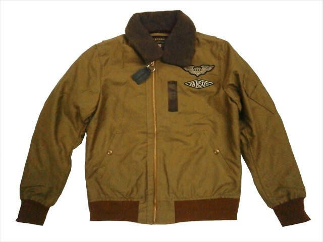 ラ*ズ様 VANSON ヴァンソンB-15 フライトジャケット カーキベージュX