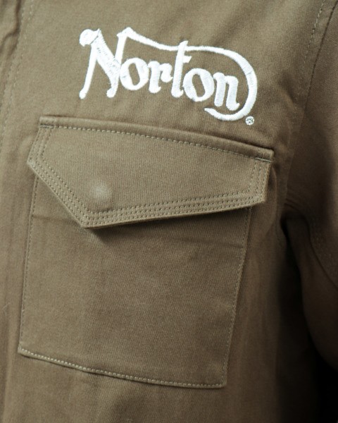 Norton ノートン M-65ミリタリージャケット 193N1705 フード脱着 裏ファー フィールドジャケット カーキ