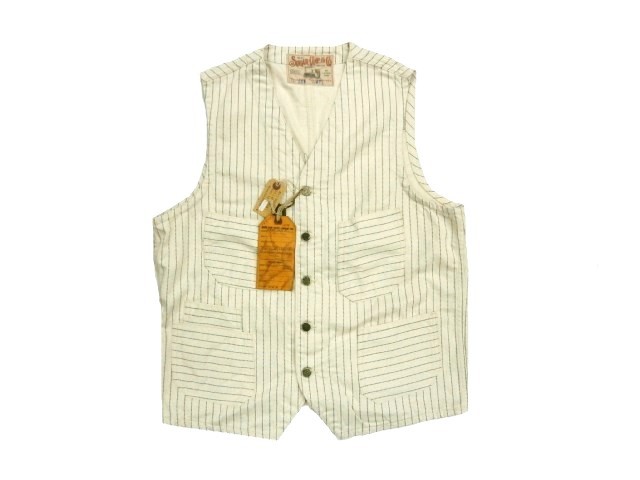 Sugar Cane & Co. ストライプ ベスト 42 Sugar Cane & Co. ストライプ ベスト 42 メンズ