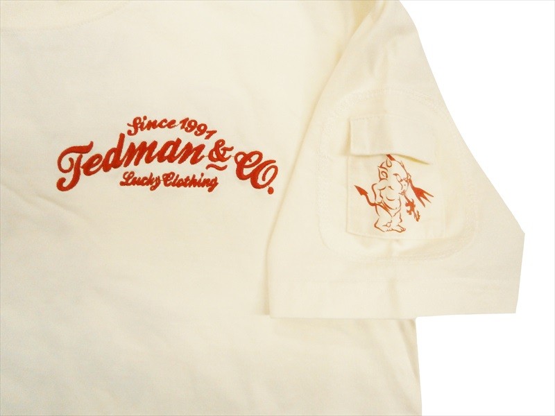 TEDMAN（テッドマン） TEDMAN/エフ商会 刺繍 半袖Tシャツ TDSS-487