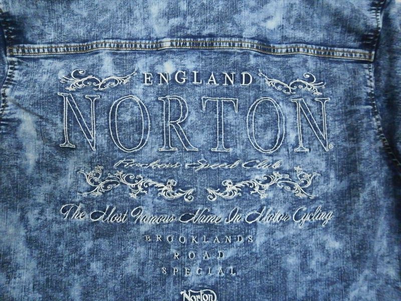 Norton ノートン 6分袖シャツ 232N1506 ホワイト ブリーチ 薄手 デニム 6分袖 シャツ インディゴ
