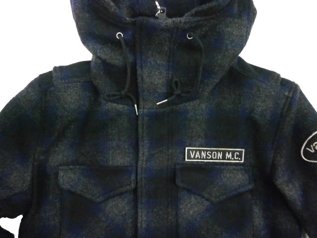 VANSON（バンソン） NVJK-406 刺繍＆ワッペン ウールメルトン中綿