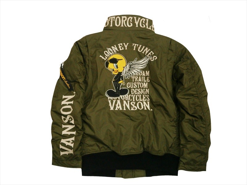 VANSON バンソン×ルーニー・テューンズ MA-1ジャケット LTV-931