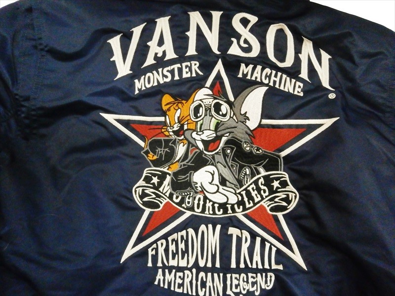 VANSON(バンソン) バンソン×トムとジェリー・コラボ N-3Bフライト VANSON(バンソン) バンソン×トムとジェリー・コラボ N-3Bフライト