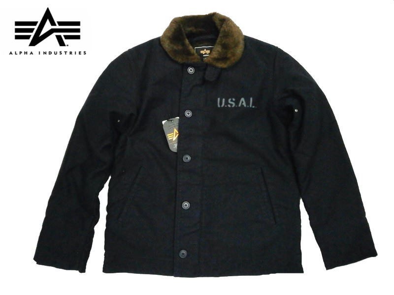 ALPHA ネイビー N1デッキジャケット 中古・古着通販】ALPHA INDUSTRIES (アルファインダストリーズ) N-1