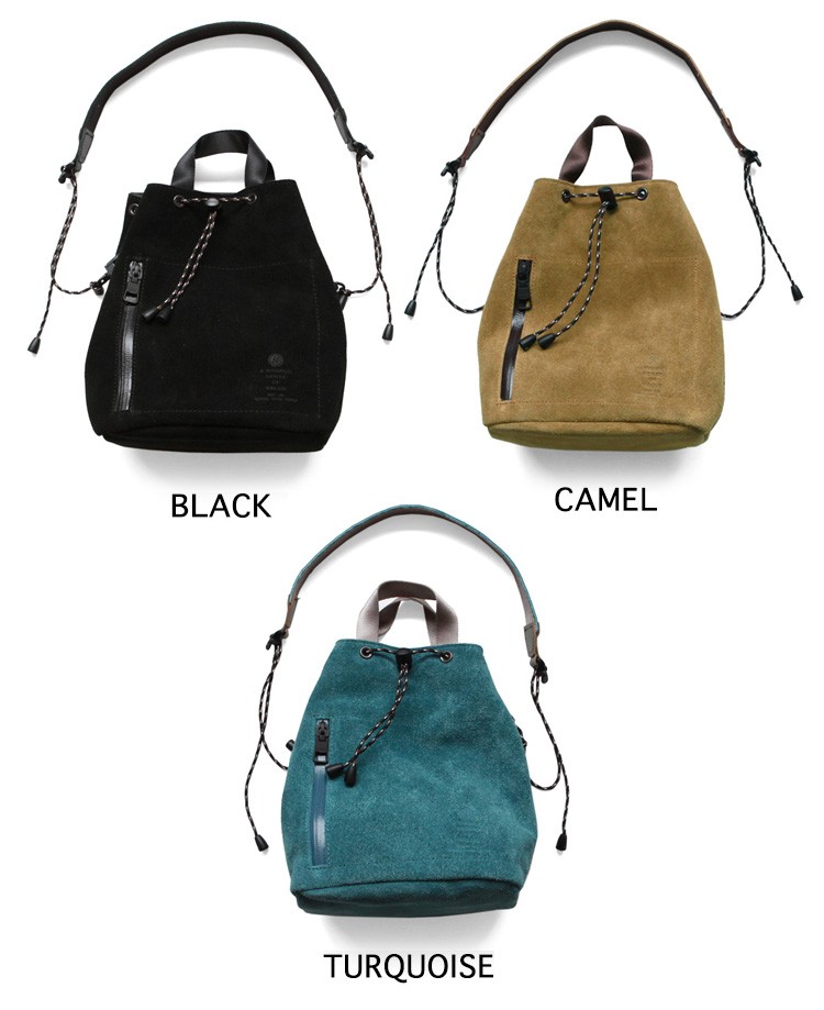 AS2OV（アッソブ） バッグ 巾着ショルダー WATER PROOF SUEDE DRAW