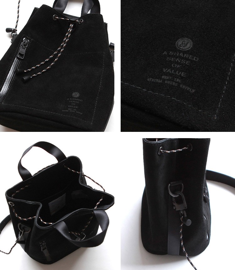 AS2OV（アッソブ） バッグ 巾着ショルダー WATER PROOF SUEDE DRAW