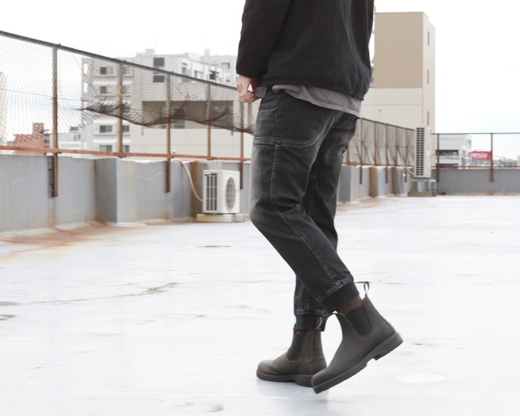go hemp VENDOR RIB PANTS BLACK DENIM ver