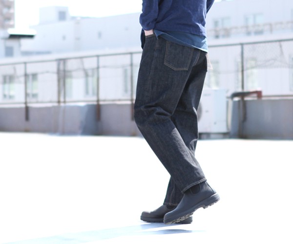 GOWEST（ゴーウエスト） LOOSE TAPERED PANTS / 14oz BLACK DENIM