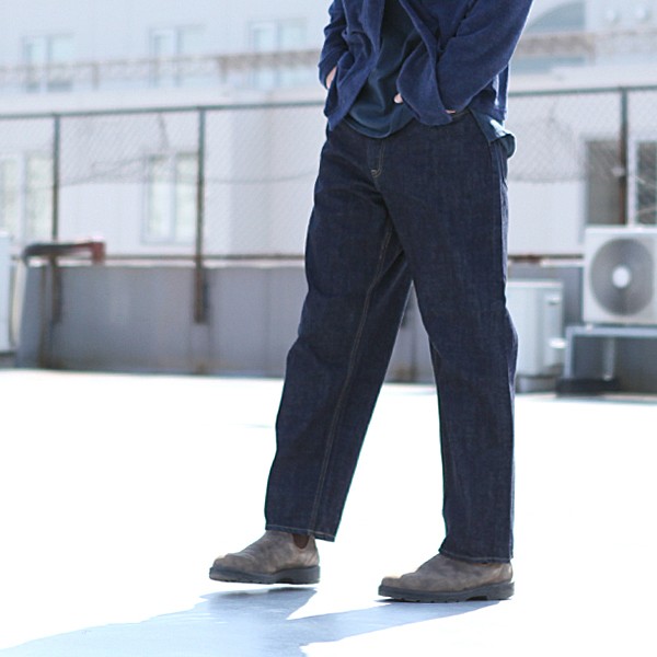 GOWEST ゴーウエスト LOOSE TAPERED PANTS / 14oz SELVAGE DENIM