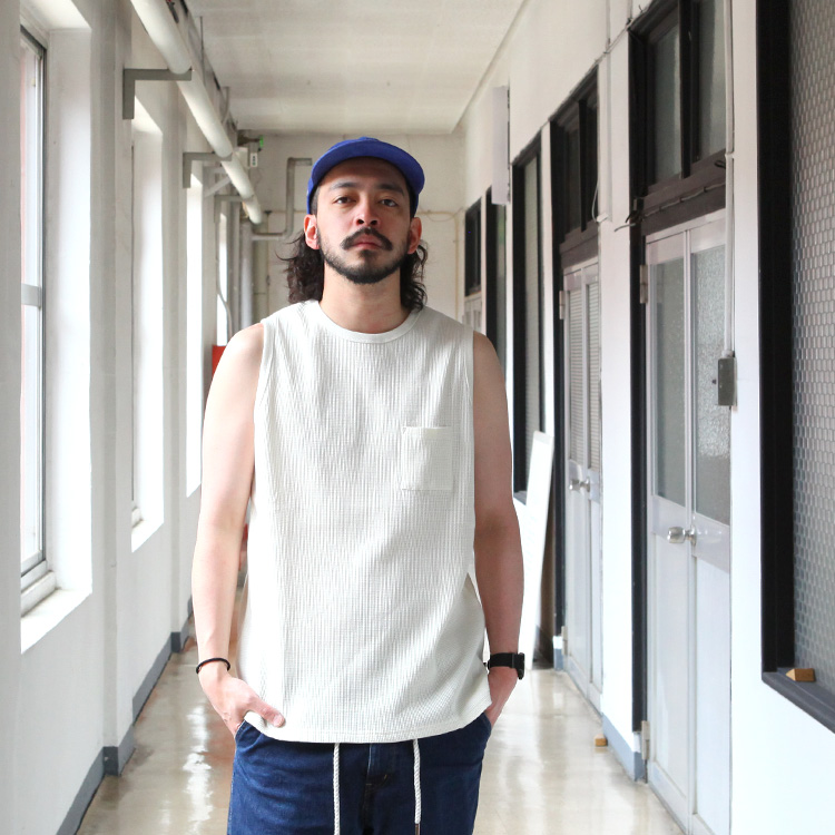 ゴーヘンプ GO HEMP gohemp トップス タンクトップ CREW PK TANK TOP / H/C MINI WAFFLE 2023SS