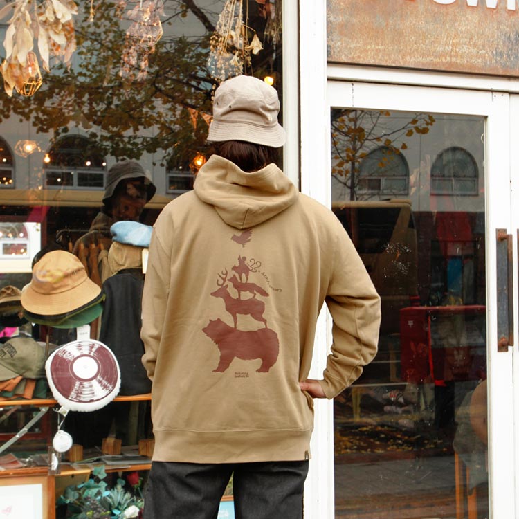 天然素材の撥2本セット Natural Bicycle（ナチュラルバイシクル） トップス ジップパーカ EZO