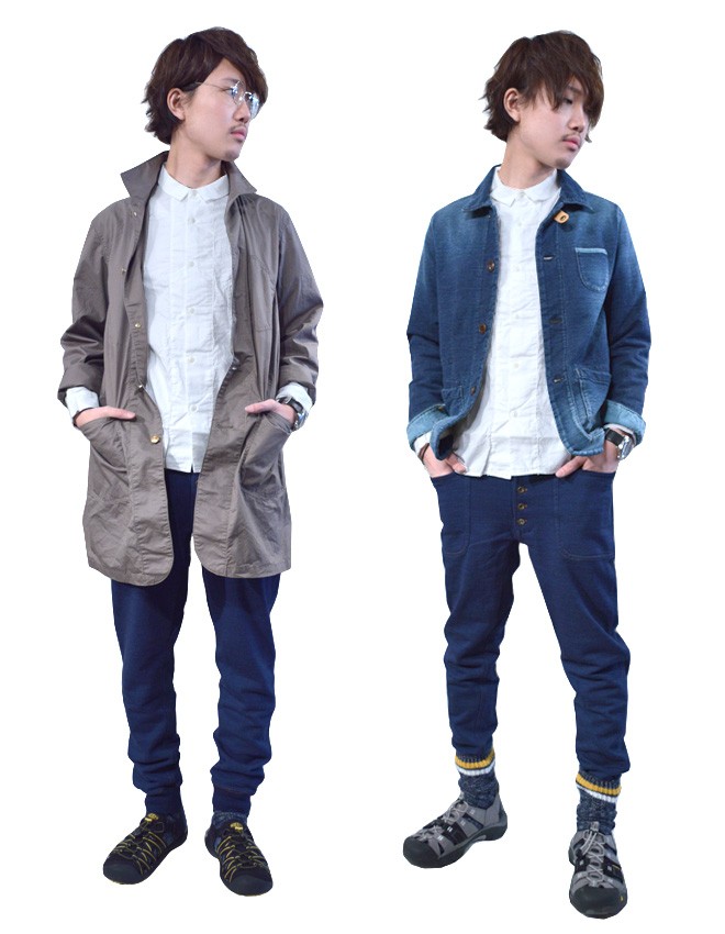 rulezpeeps（ルールズピープス） INDIGO裏毛パンツ : BROWN FLOOR