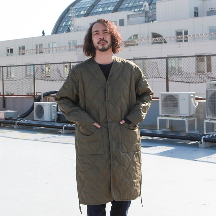 ジャケット・アウター TAION U NECK COAT TAION（タイオン） アウター コート MILITARY V NECK ZIP DOWN COAT