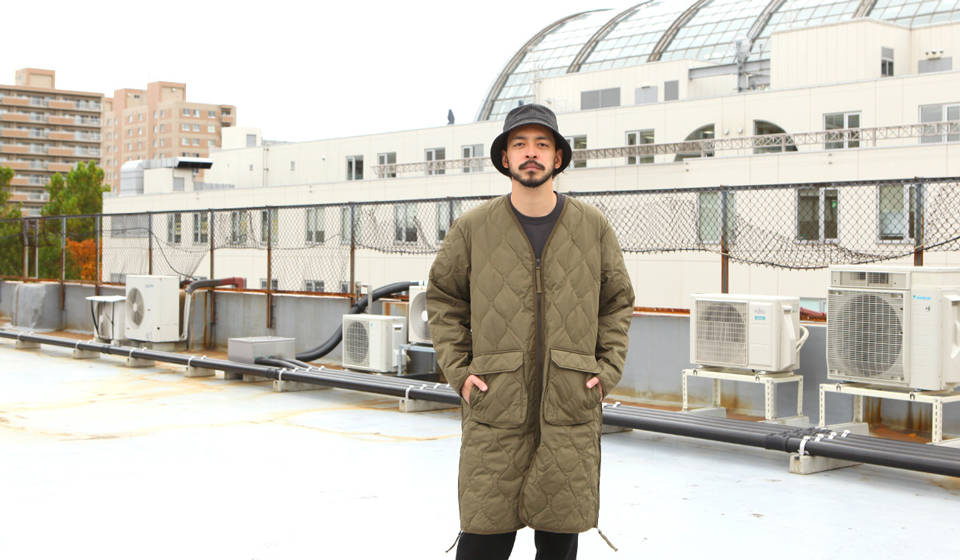 TAION タイオン アウター コート MILITARY V NECK ZIP DOWN COAT