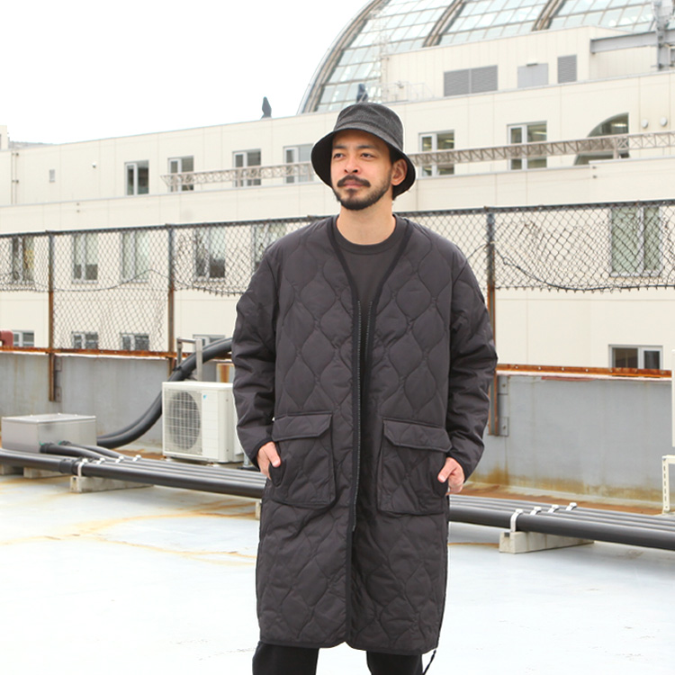 TAION タイオン アウター コート MILITARY V NECK ZIP DOWN COAT