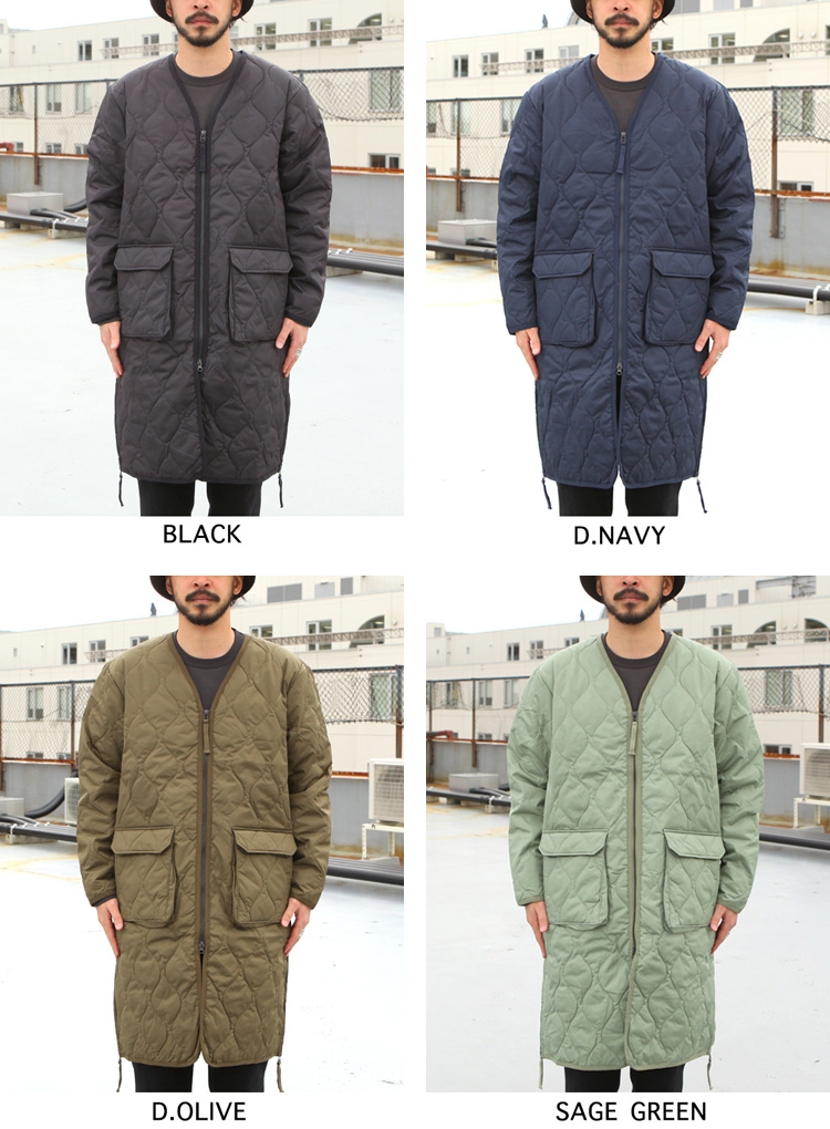 TAION タイオン アウター コート MILITARY V NECK ZIP DOWN COAT