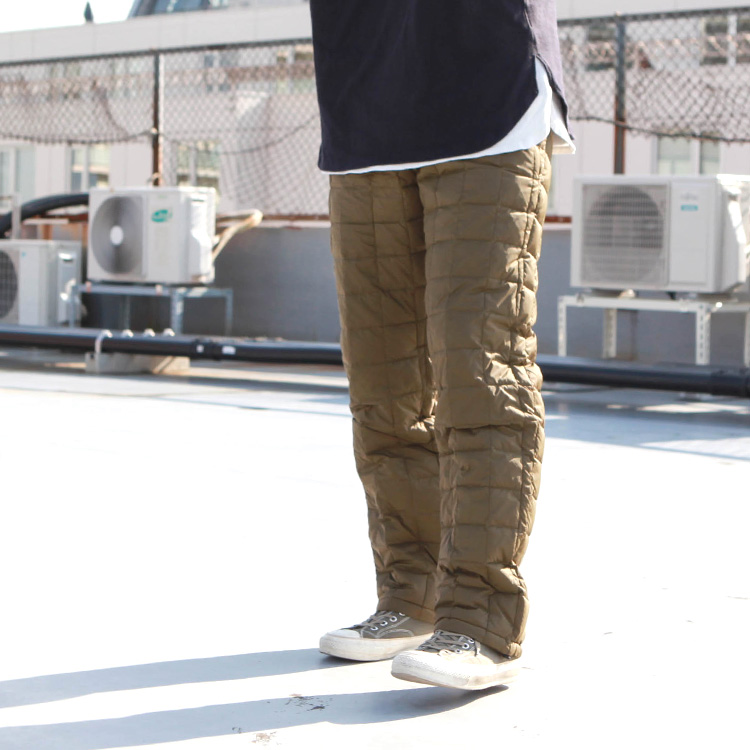 TAION タイオン ダウンパンツ DOWN PANTS : BROWN FLOOR - 通販 TAION タイオン ダウンパンツ DOWN PANTS : BROWN FLOOR - 通販