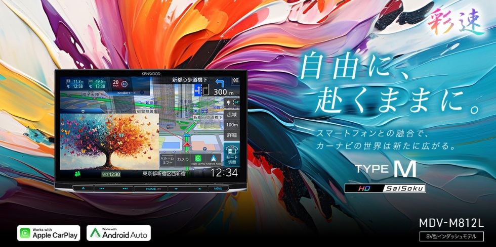 彩速ナビ 【 バックカメラセット】MDV-M812L+バックカメラ ケンウッド