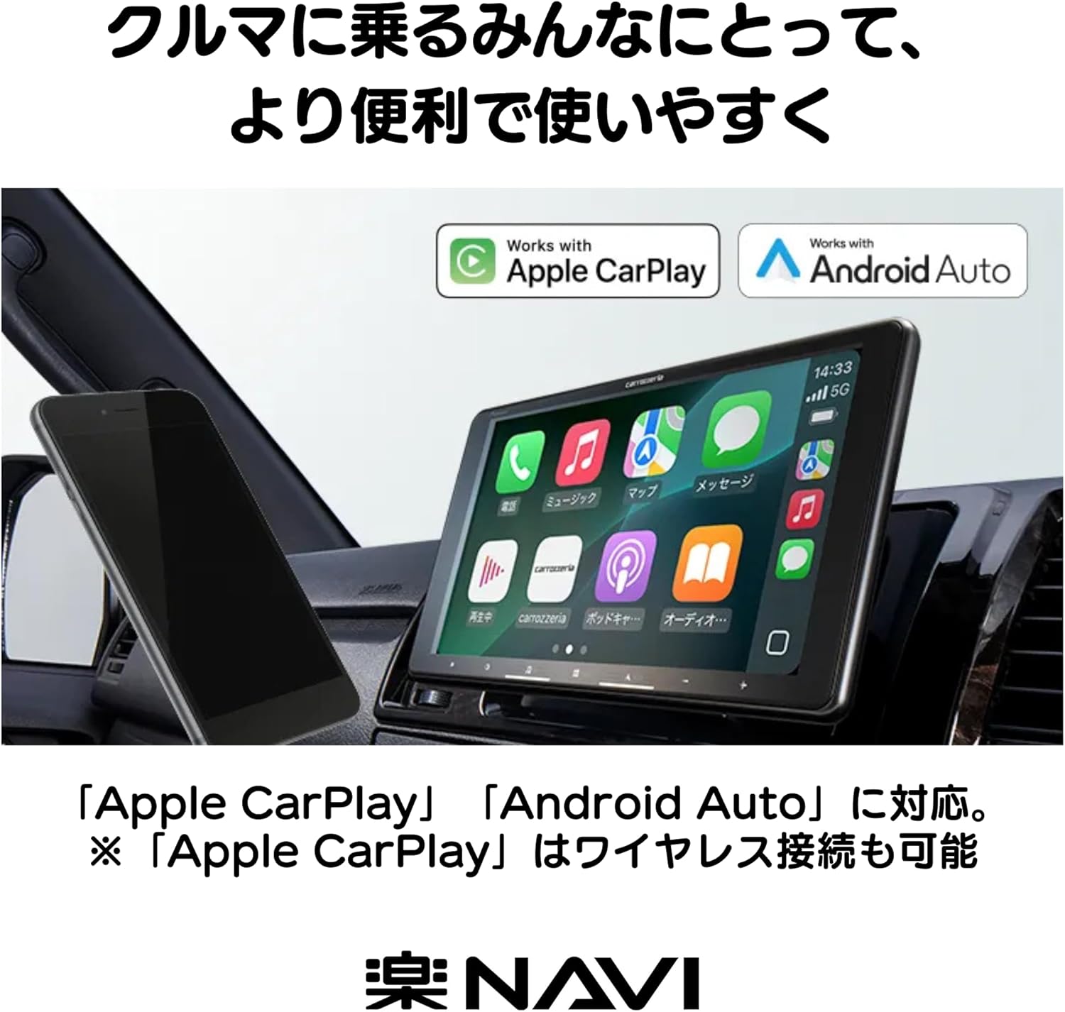 楽ナビ 【2点セット販売】AVIC-RF722＋ハイゼット・アトレー・ピクシス