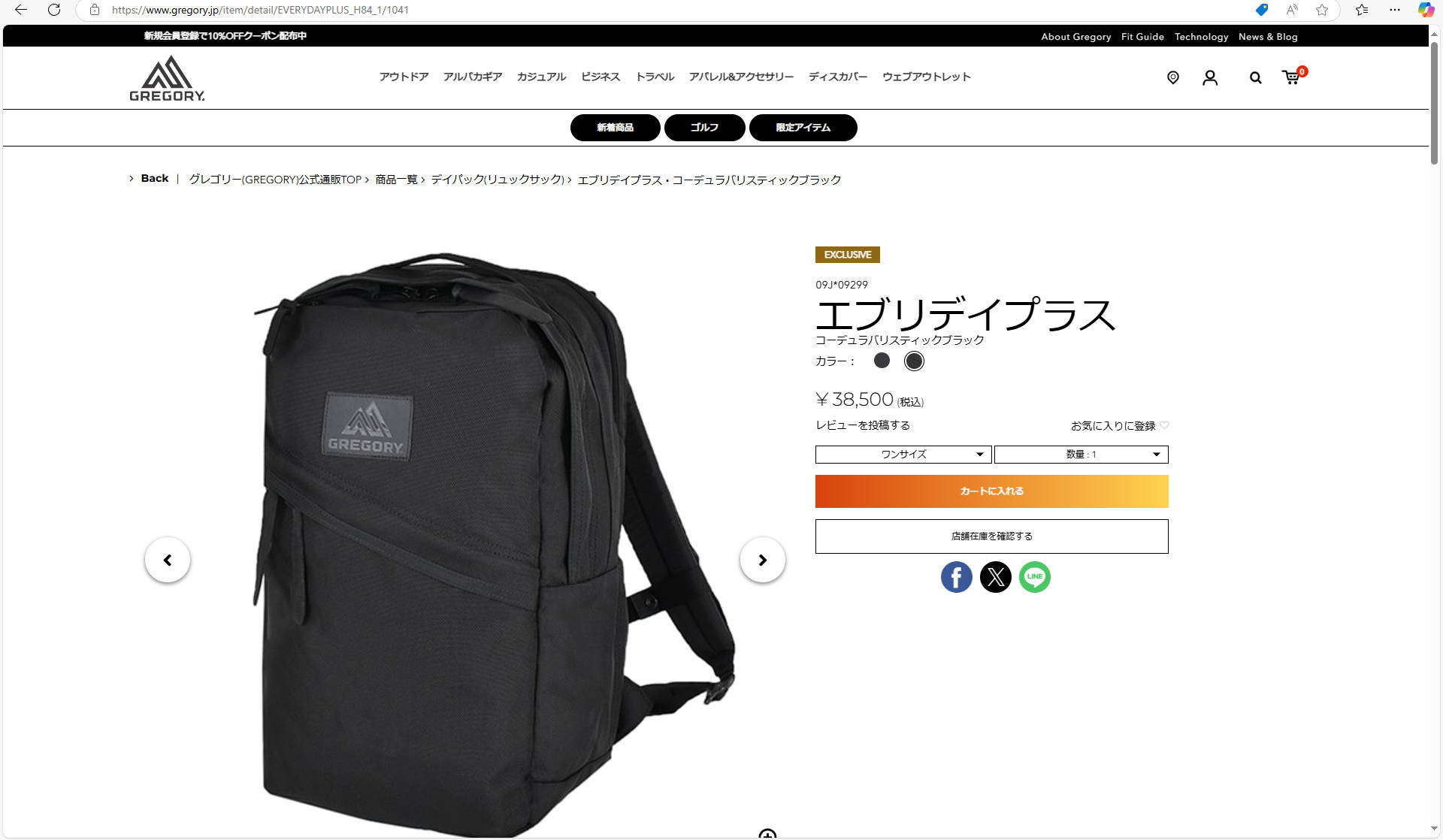 【国内即発】グレゴリー リュック 138218 0440 GREGORY グレゴリー リュックサック クラシック 138218 0440