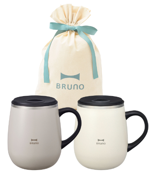 BRUNO（ブルーノ） 公式 蓋つきステンレスマグ tall2個 ギフト巾着