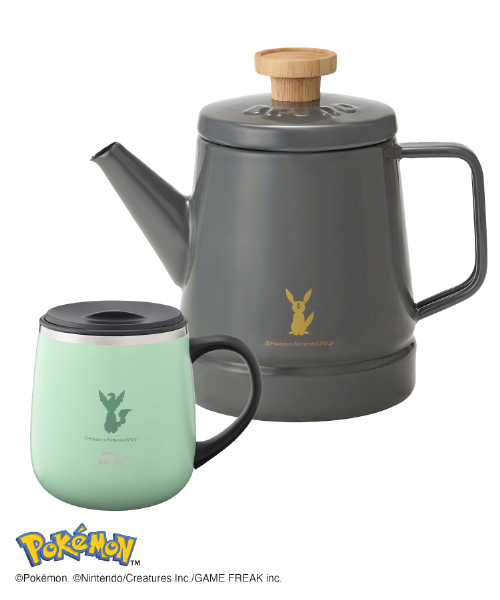 ポケモン フレンズ ポケトル BRUNO（ブルーノ） ケトル ホーロー 1.6L ih対応 蓋つきステンレスマグ