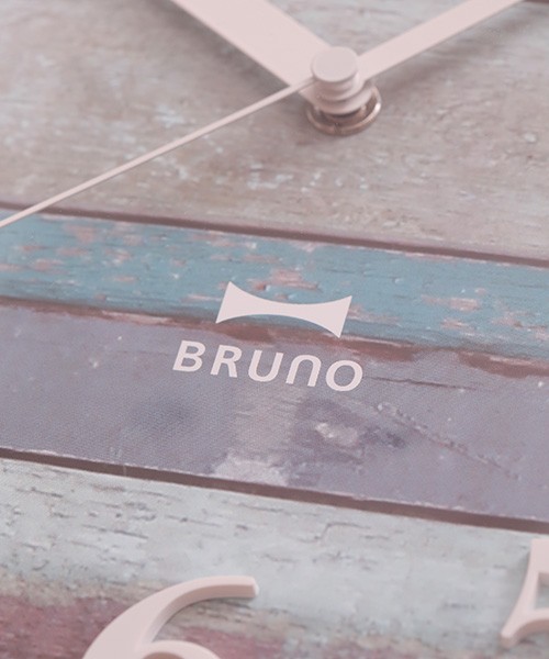 【未使用】BRUNOブルーノ電波ビンテージウッドクロック電波時計BCR008 Amazon｜BRUNO 電波ビンテージウッドクロック ブルー BCR008-BL