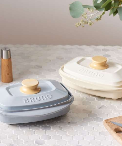 BRUNOレンジメート 電子レンジ調理 焼き魚 グリル料理　ブルーグレー BRUNO（ブルーノ） レンジメートプロ スクエア by BRUNO レンジメイト