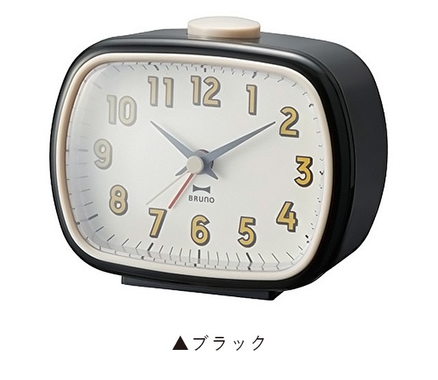 公式 ブルーノ レトロスクエアアラームクロック 置き時計 BCA015 