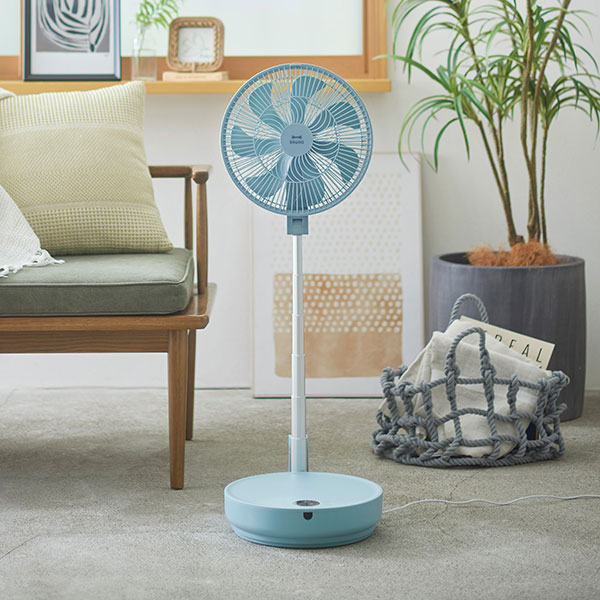 【新品未開封】BRUNO Folding Fan ライトブルー・グレージュセット BRUNO ブルーノ 5 Way Folding Fan ライトブルーの通販 by