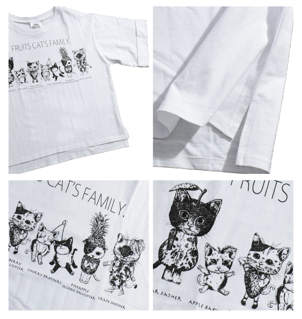 ScoLar(スカラー) LADIES S/S T-SHIRT / レディース フルーツネコ柄T