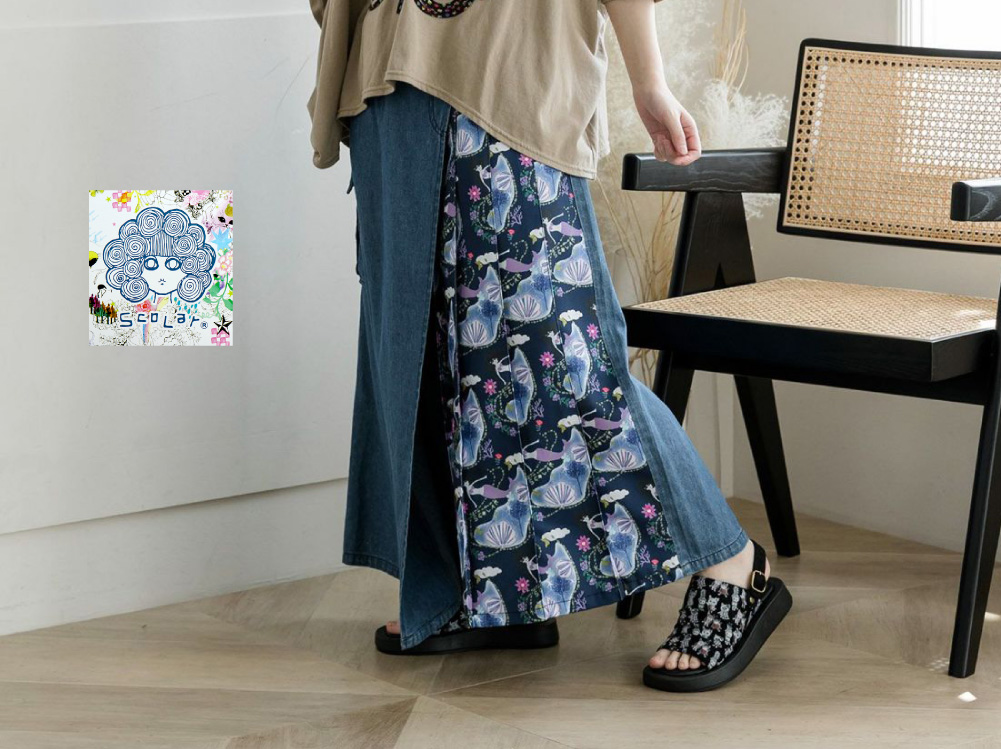 ScoLar(スカラー) LADIES SKIRT / レディース 巻きスカート風