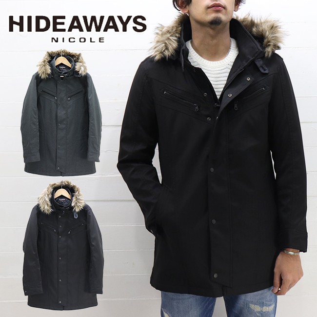 保障できる ハイダウェイニコル Hideaways Nicole メンズ ファー付 モッズコート Mens Mods Coat 9565 4901 Sale 送料無料 日本製 Kuljic Com