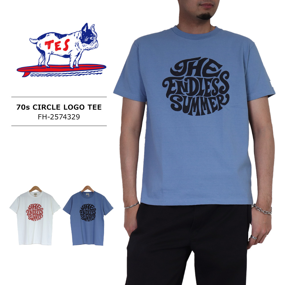 The Endless Summer(エンドレスサマー) MENS 70s CIRCLE LOGO TEE / メンズ ロゴ アメカジ 半袖 Tシャツ  FH-2574329 国産