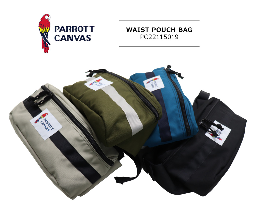 PARROTT CANVAS(パロットキャンバス) WAIST POUCH BAG / ウエストポーチ ボディーバッグ PC22115019 男女兼用