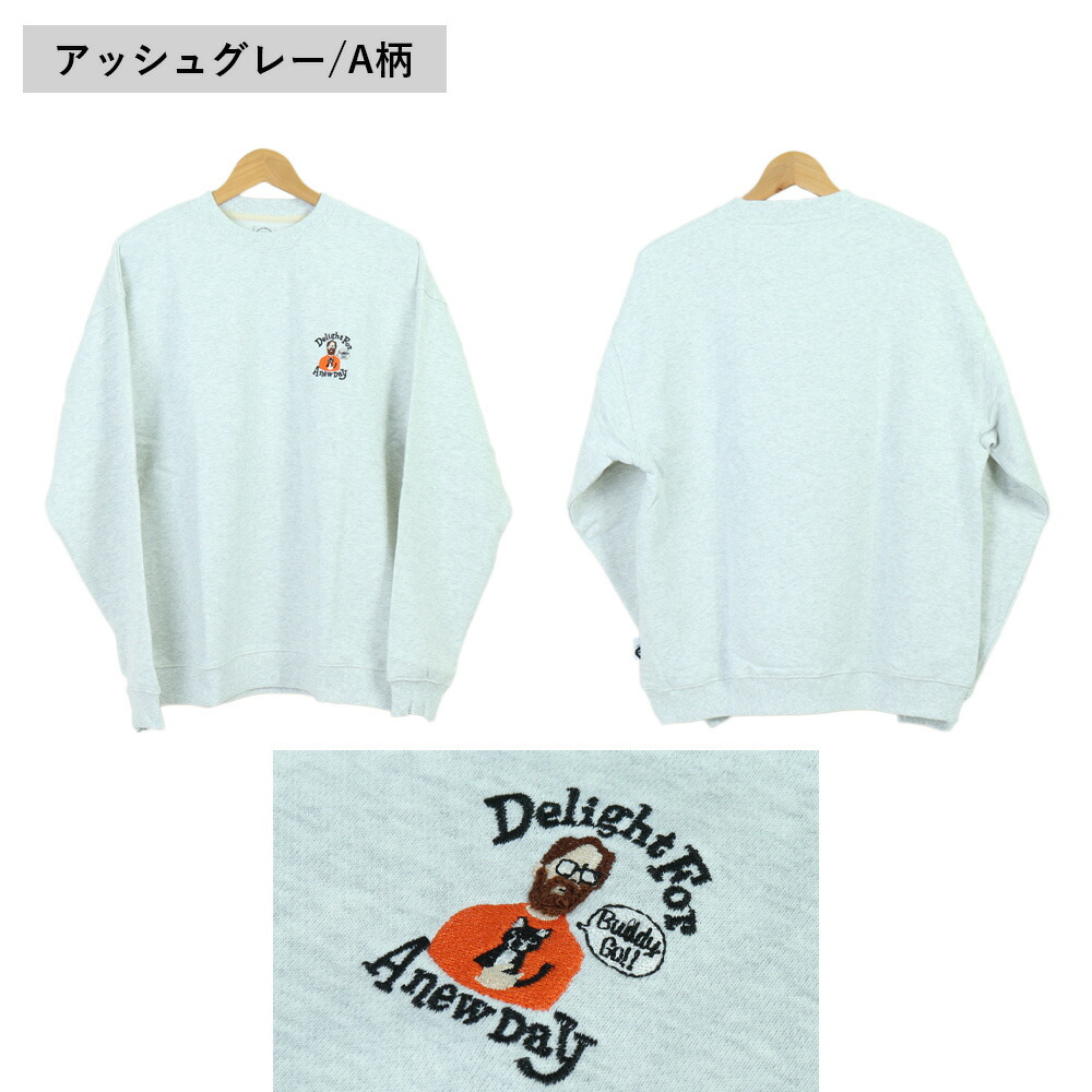 VAVADUDU　スウェット　トップス　トレーナー　ペイント　アート オールドイラストプリントトレーナー メンズ(M オフシロ