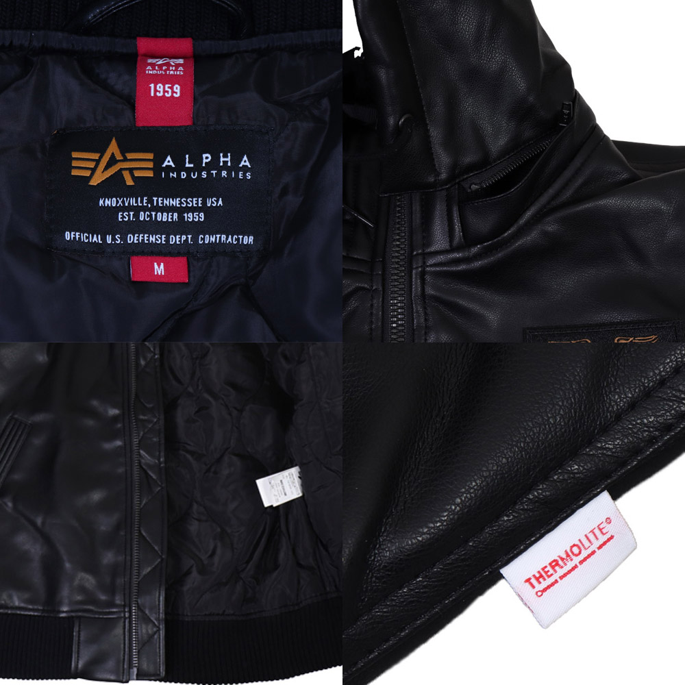 ALPHA フーデッド リブ ジャケット ALPHA INDUSTRIES ジャケット 