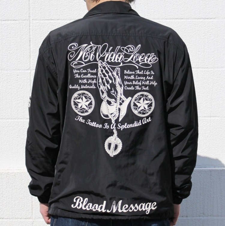 BLOOD MESSAGE ブラッドメッセージナイロンコーチジャケット BLOOD MESSAGE ブラッドメッセージナイロンコーチジャケット