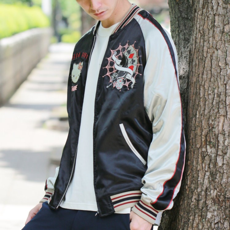 ハローキティ 刺繍スカジャン HKSJ-501 トランプキティ サンリオ