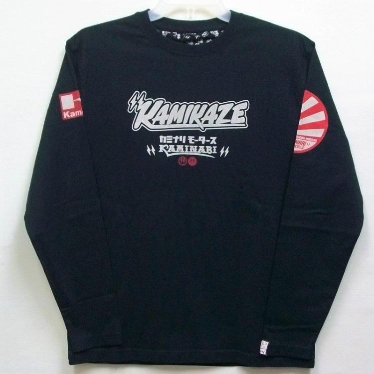 カミナリ 長袖Tシャツ ロンT KMLT-221 カミカゼ カワサキ