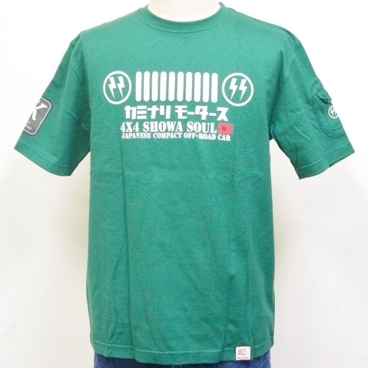 カミナリ半袖Tシャツ KMT-184 2STROKE 530cc スズキジムニー アメカジ