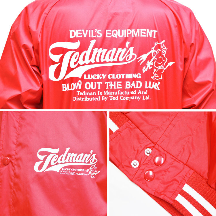 TED MAN(TED COMPANY) / ナイロンジャケット/44/ナイロン/RED TEDMAN（テッドマン） ナイロンブルゾン TDJK-300 アメカジ バイカー
