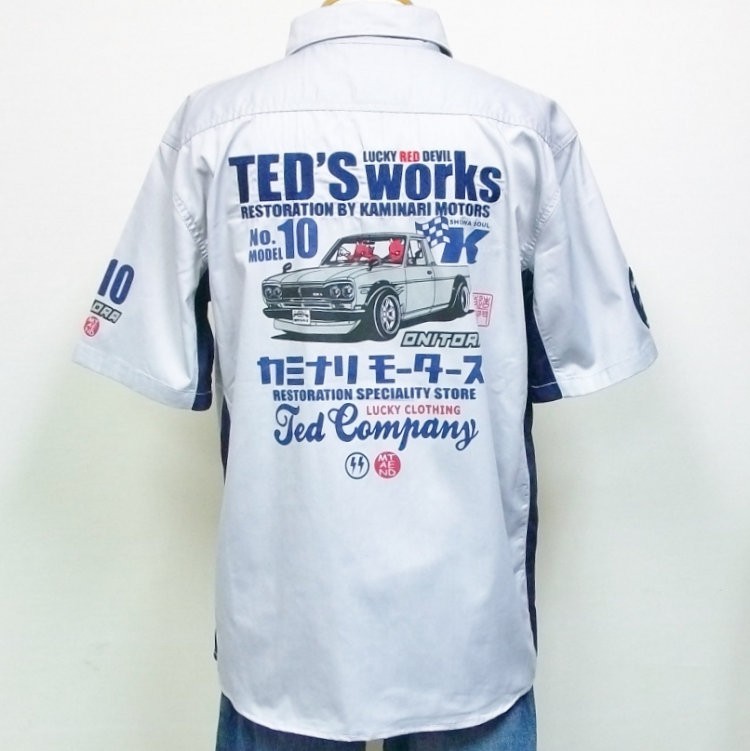 テッドマン TEDMAN×カミナリ半袖ワークシャツ TDKMS-02 アメカジ ワーク ミリタリー ...