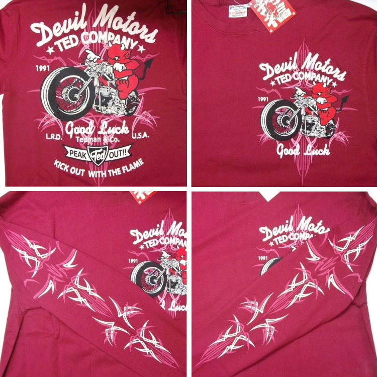 TEDMAN（テッドマン） ロンT 長袖Tシャツ TDLS-316 DEVIL MOTORS