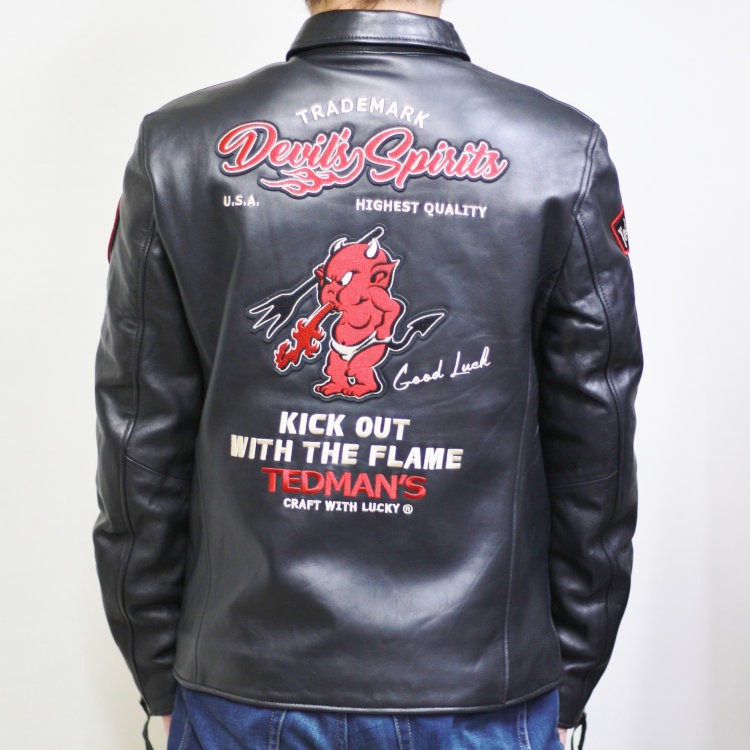 TEDMAN テッドマン TEDMANラムレザー衿付ライダースジャケット TEDMAN テッドマン TEDMANラムレザー衿付ライダースジャケット
