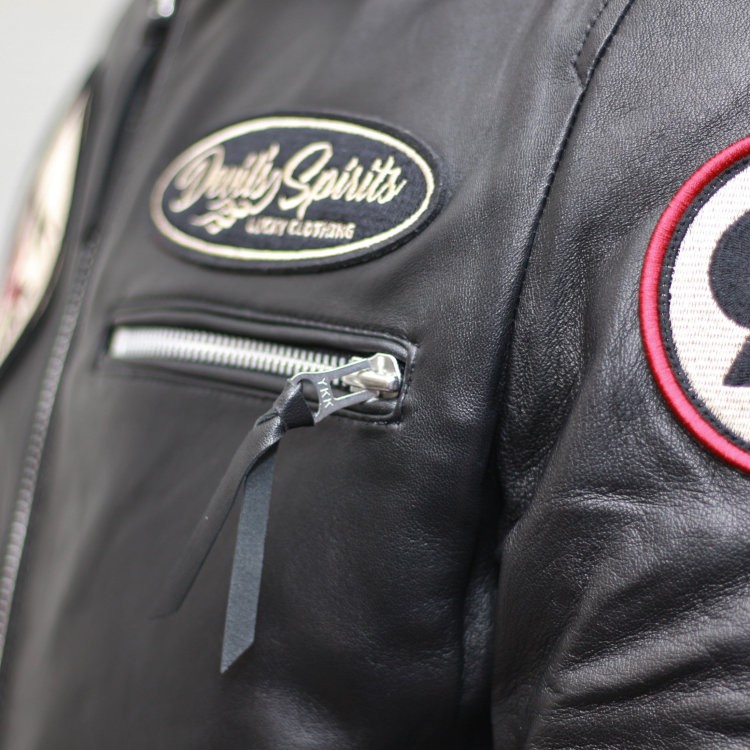 TEDMAN（テッドマン） TEDMANラムレザー衿付ライダースジャケット TDRJ