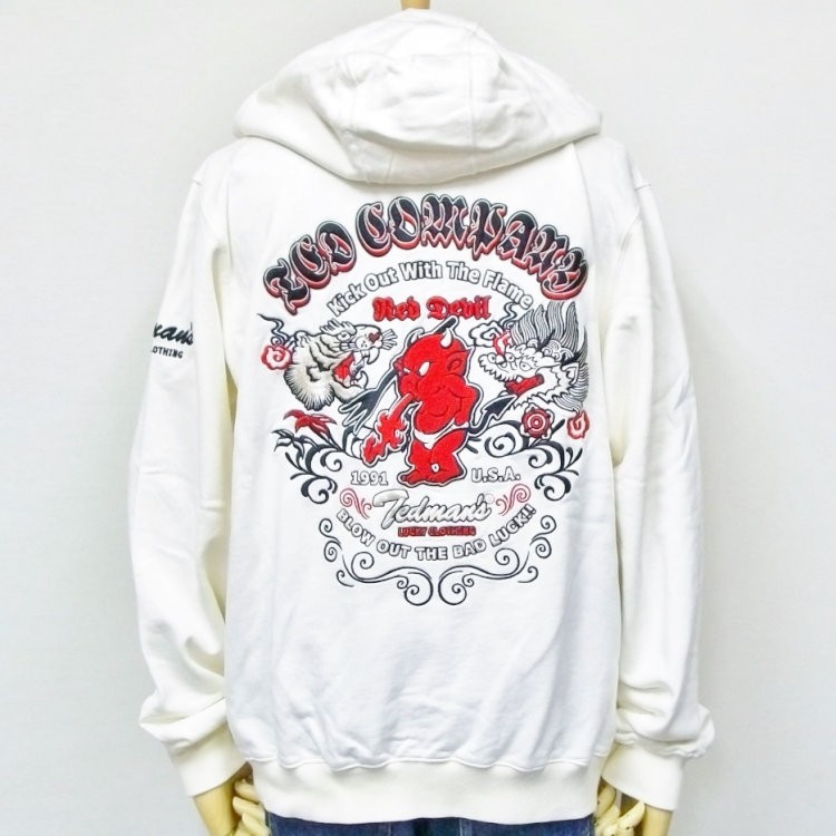 TEDMAN（テッドマン） テッドマン総刺繍スウェットパーカー TDSP-147